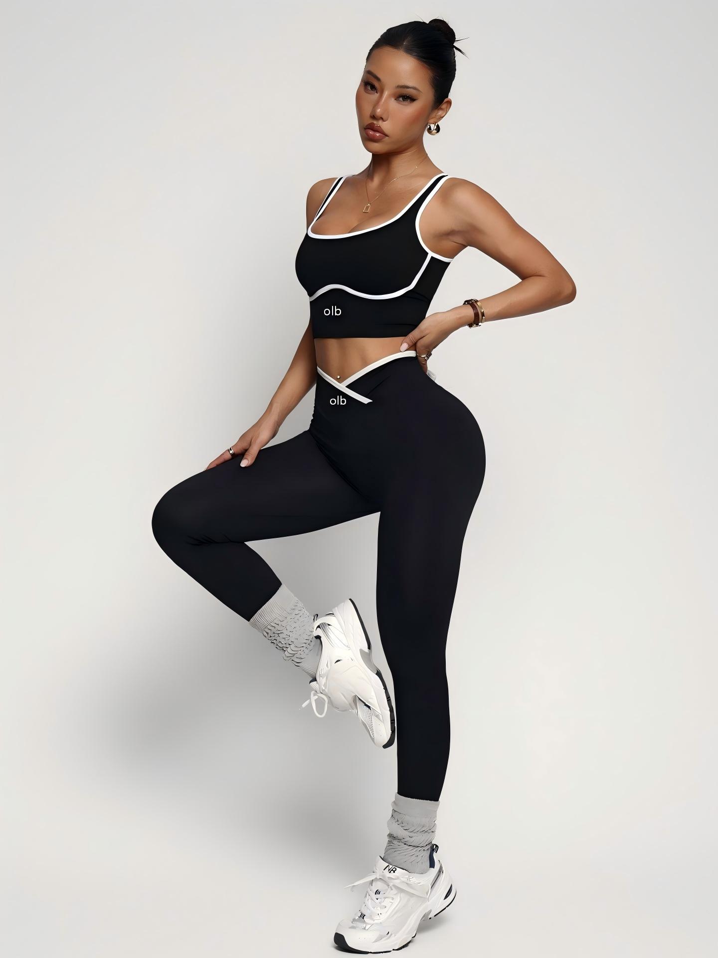 Pilates Yoga Outfit - 2피스 신상 스포츠 브라 베스트 팬츠