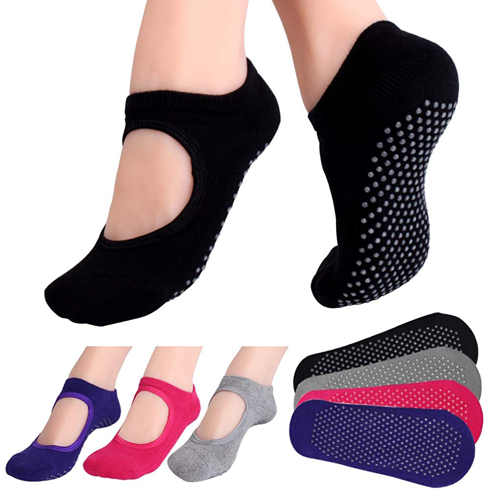 Medias Para Pilates Y Yoga - 등이없는 미끄럼 방지 피트니스 필라테스 양말