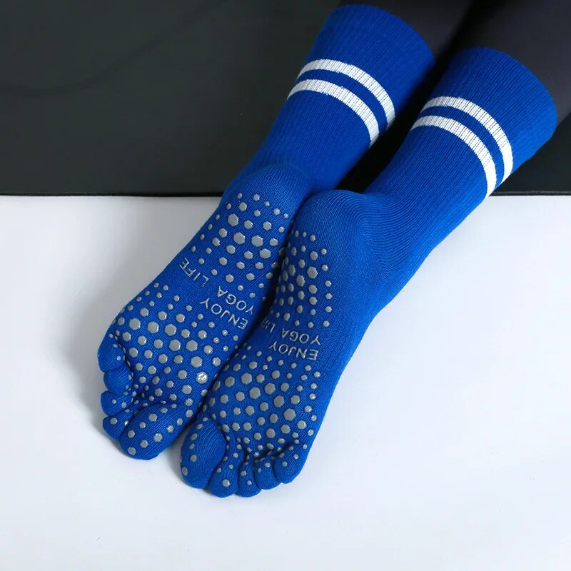 Medias Para Pilates Y Yoga - 여성 통기성 요가 양말 미드 튜브