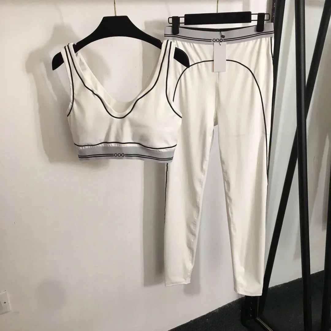탱크탑과 바지 투피스 통기성 스트레치 캐주얼 러닝 스포 - Pilates Yoga Outfit 리뷰 및 가격