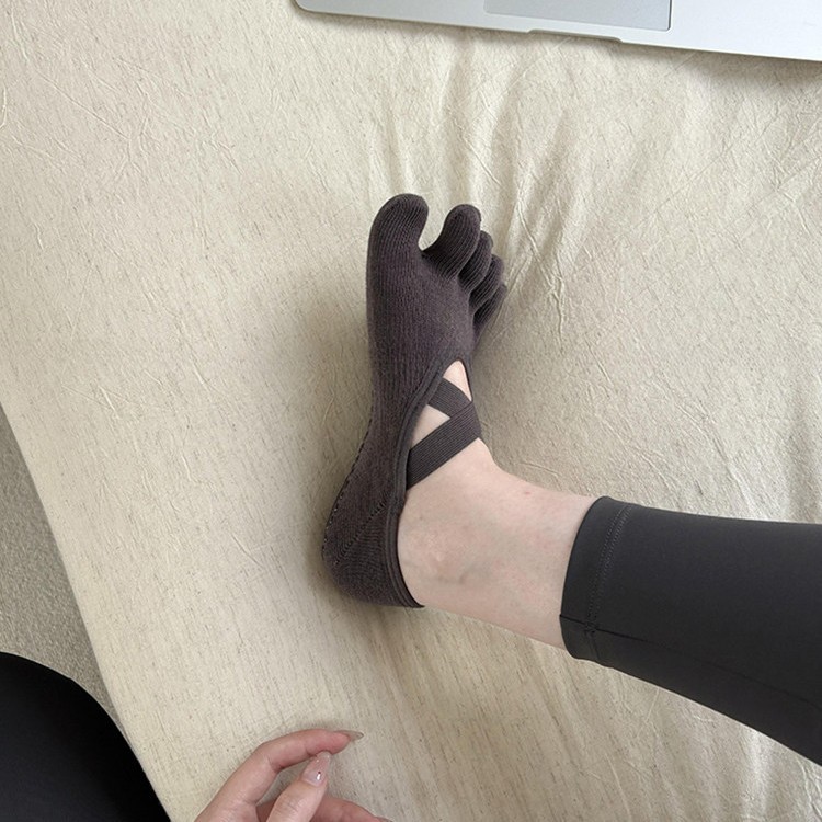 여성용 크리스크로스 스트랩 5발가락 요가 양말, 미끄럼 - Home Pilates Yoga 리뷰 및 가격