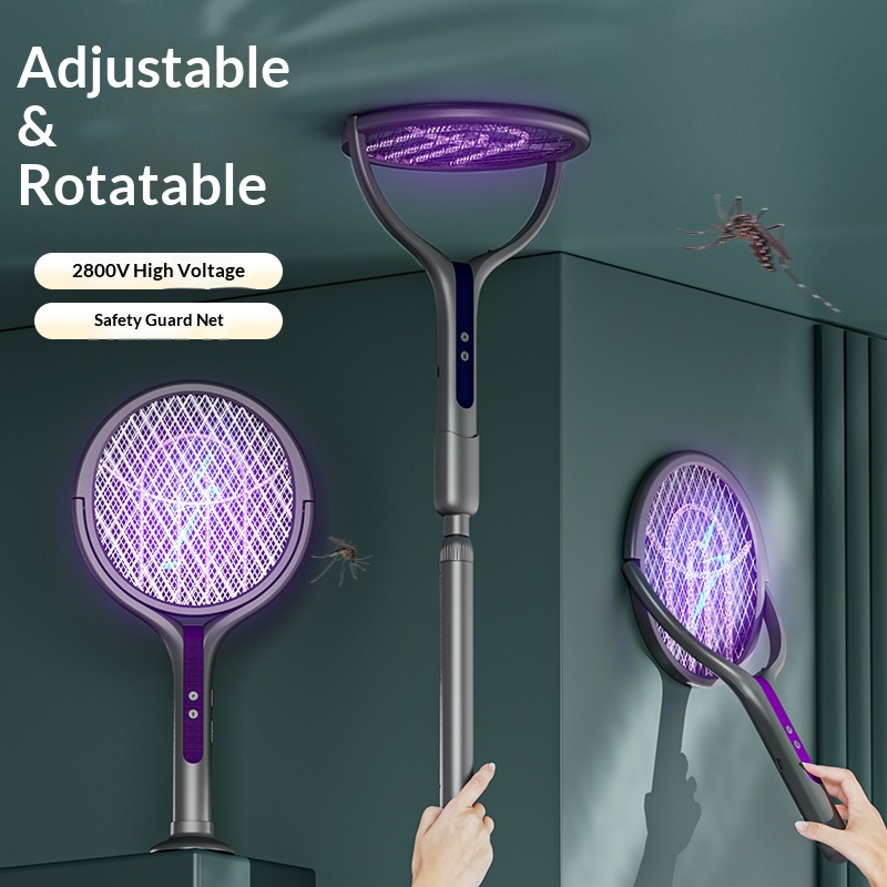 회전식 해충 퇴치 라켓 충전식 전기 파리채 파리 킬러  - Head Racket Boom 리뷰 및 가격