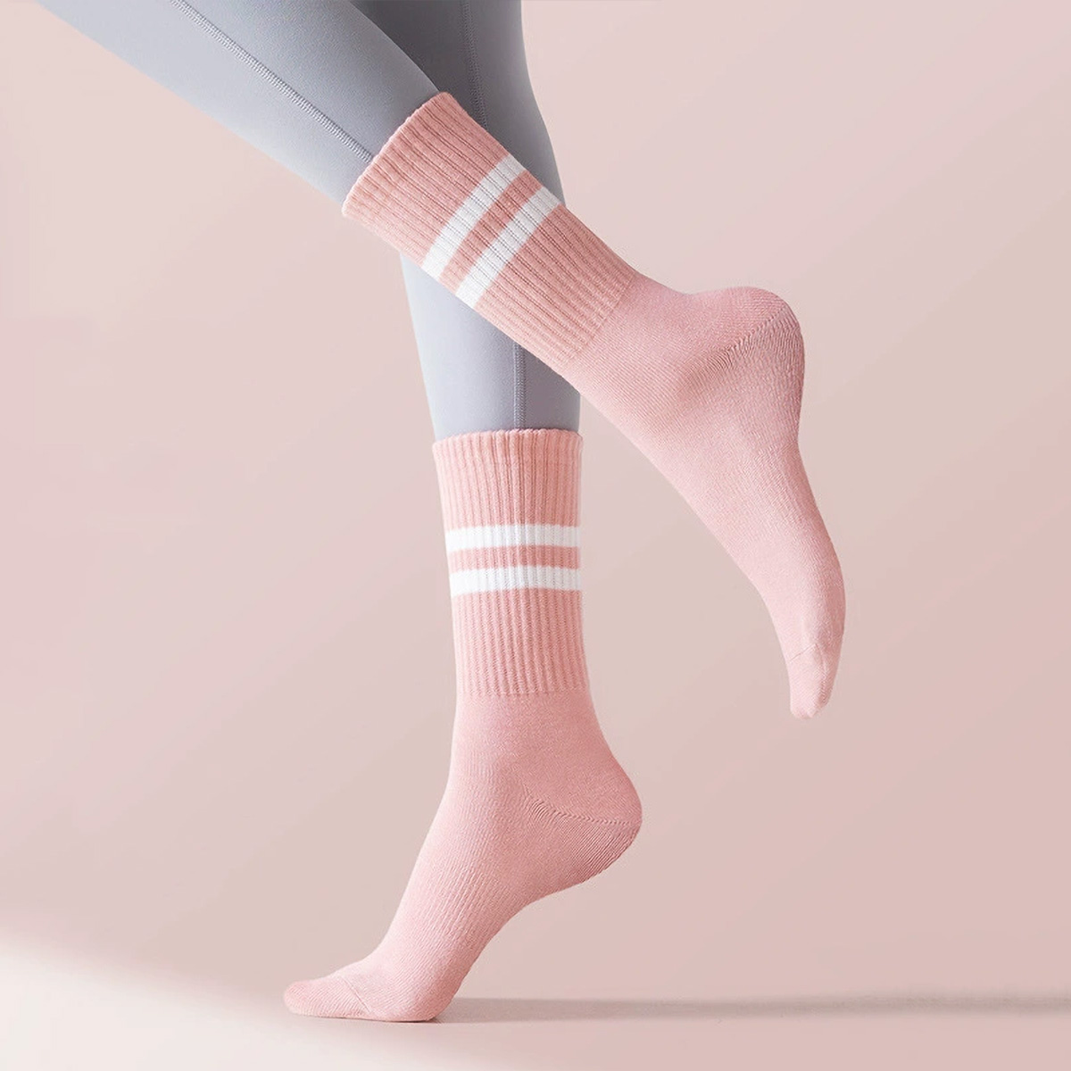 여성용 그립이 있는 긴 요가 양말 3켤레, 미끄럼 방지 - Medias Para Pilates Y Yoga 리뷰 및 가격