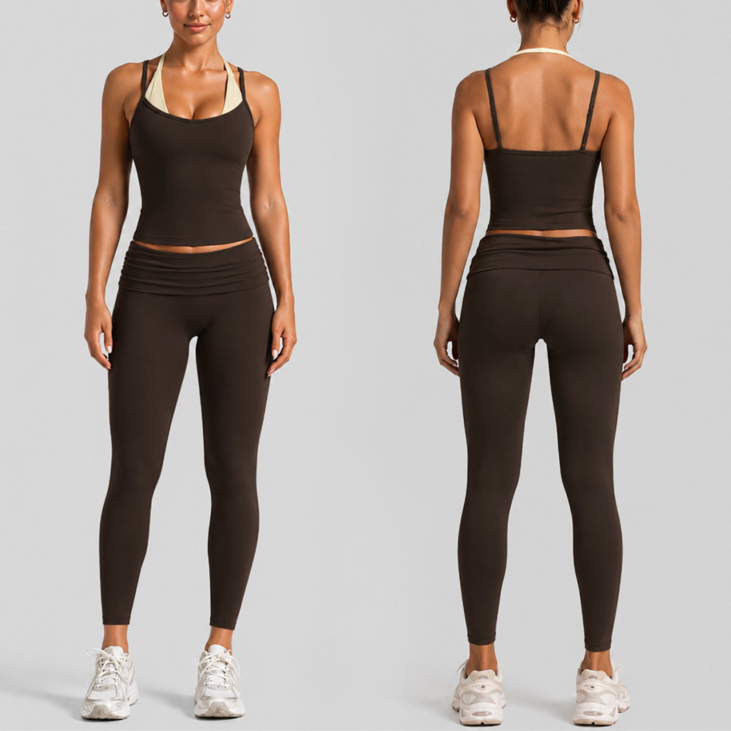패드 여성용 블록 도트 홀터 더블 스트랩 요가 브라 스 - Pilates Yoga Outfit 리뷰 및 가격