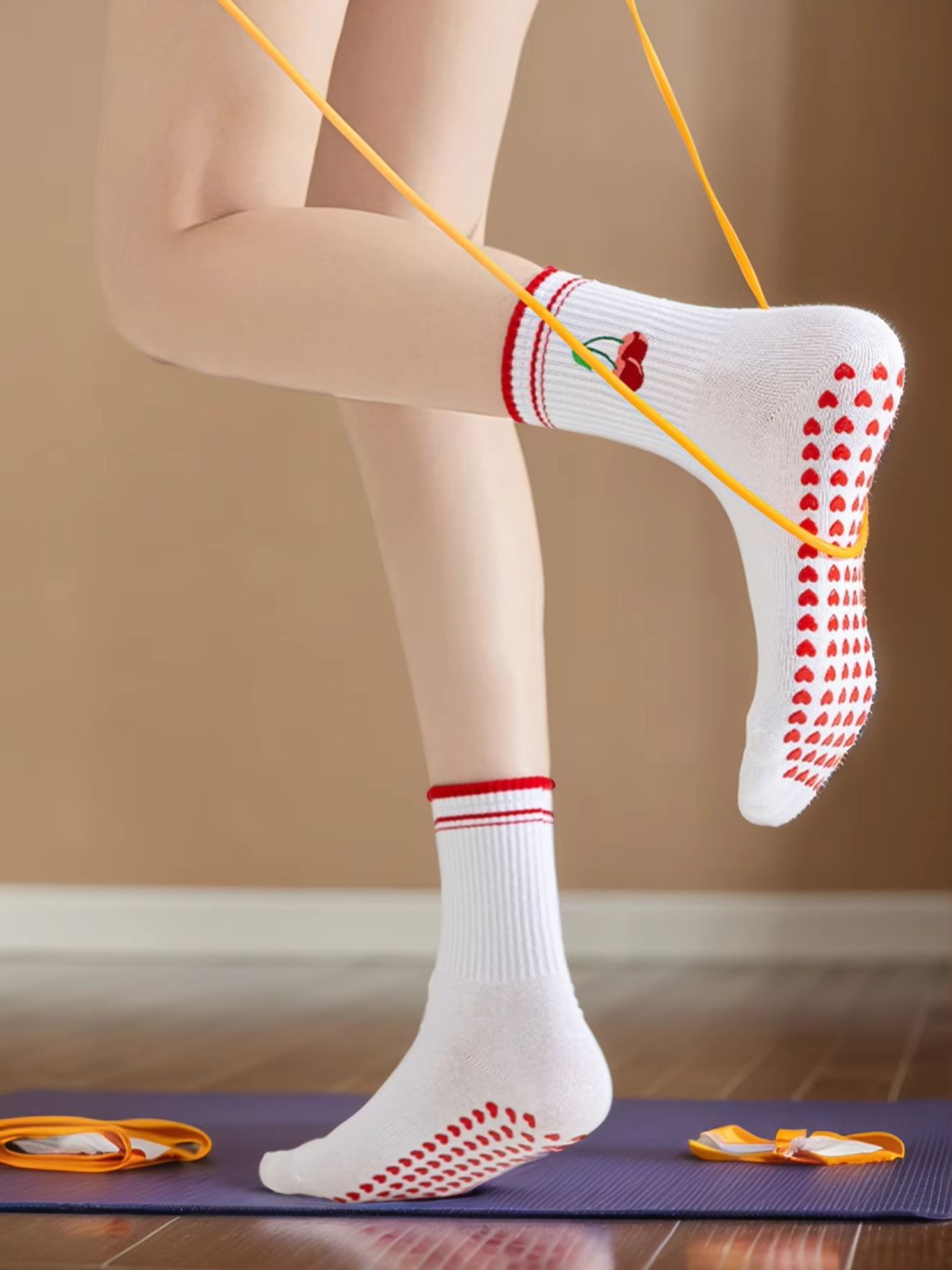 1쌍 크로스보더 전문 요가 양말, 면 스트랩 실리콘 미 - Pilates & Yoga Studio Alineacion 리뷰 및 가격